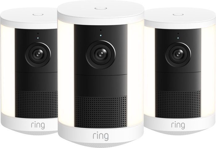 Ring Spotlight Kamera 2. Generation Akku Weiß 3er-Pack Main Image