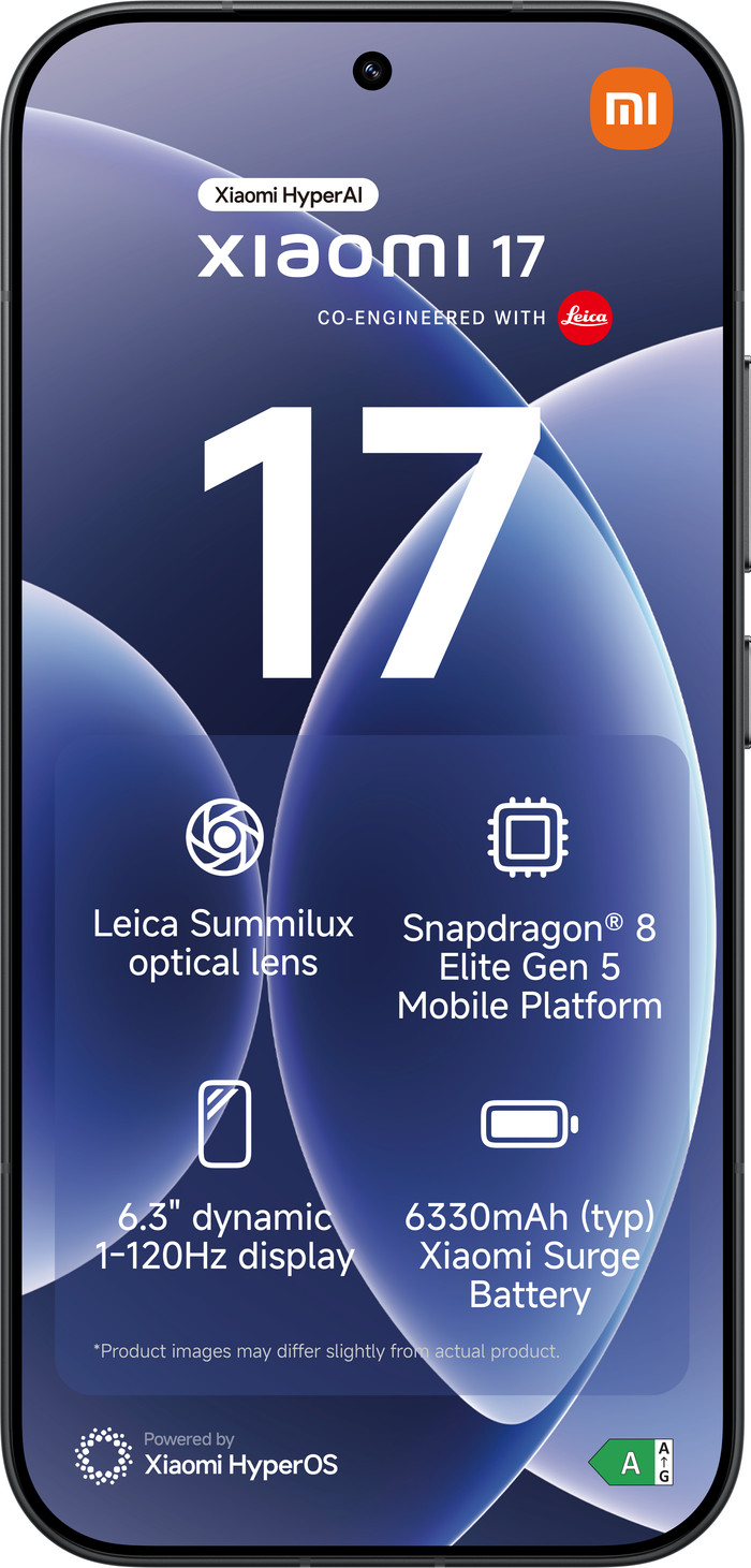 Xiaomi 17 512GB Schwarz 5G vorne