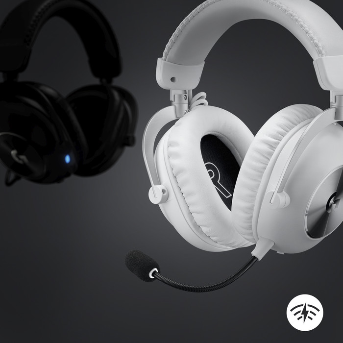 Logitech G PRO X 2 LIGHTSPEED Wireless Gaming Headset White product in use