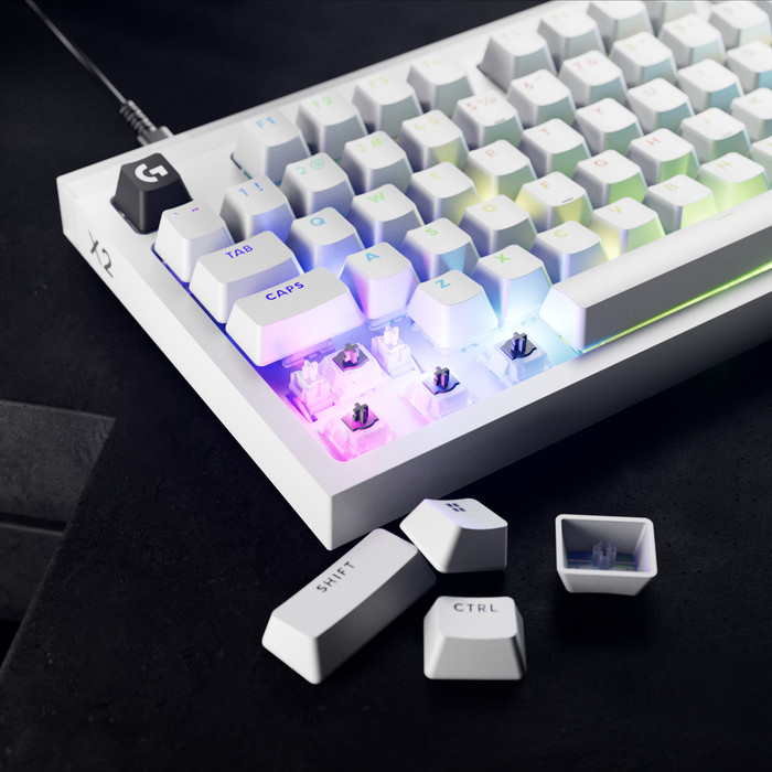 Logitech G PRO X2 RAPID TKL Gaming-Tastatur Weiß Qwertz detail