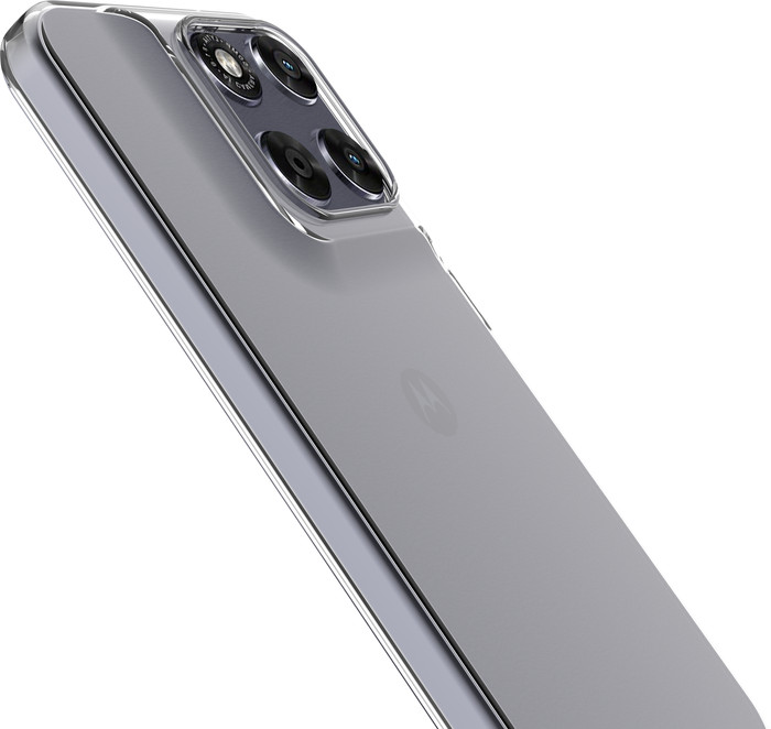 Just in Case Soft Design Motorola Moto G67 / G77 Backcover Transparent rechte seite