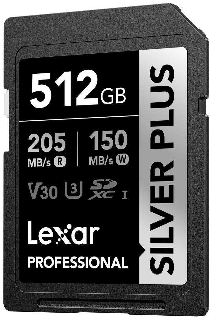 Lexar Professional SDXC Silver Plus 512GB 150 MB/s rechte seite