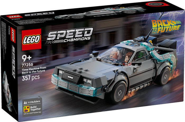 LEGO Speed Champions Zeitmaschine aus Zurück in die Zukunft 77256 verpackung