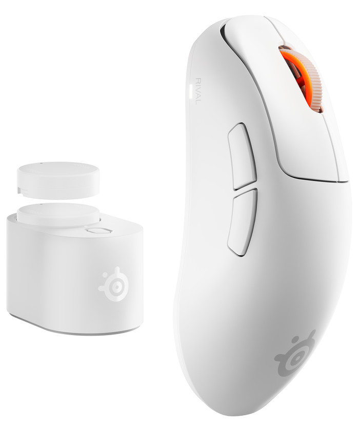 SteelSeries Rival Pro WL Mini Wireless Gaming Mouse White combined product