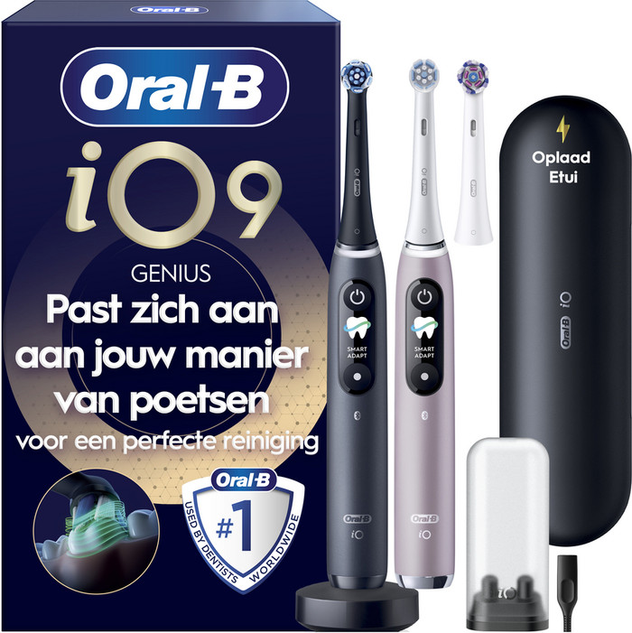 Oral-B iO 9n Rose Quartz und Onyx Schwarz Doppelpack Special Edition zubehör