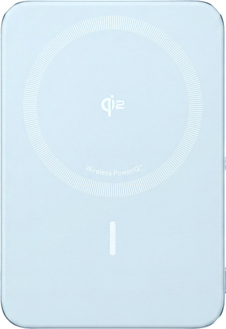 Anker Nano MagGo Wireless Powerbank mit MagSafe und Qi2 5.000 mAh Blau oberseite
