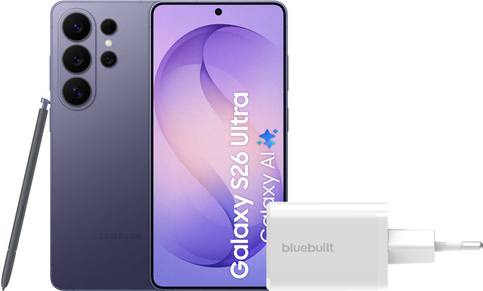 Samsung Galaxy S26 Ultra 256GB Dunkelblau 5G + BlueBuilt Ladegerät 65 Watt Weiß Main Image