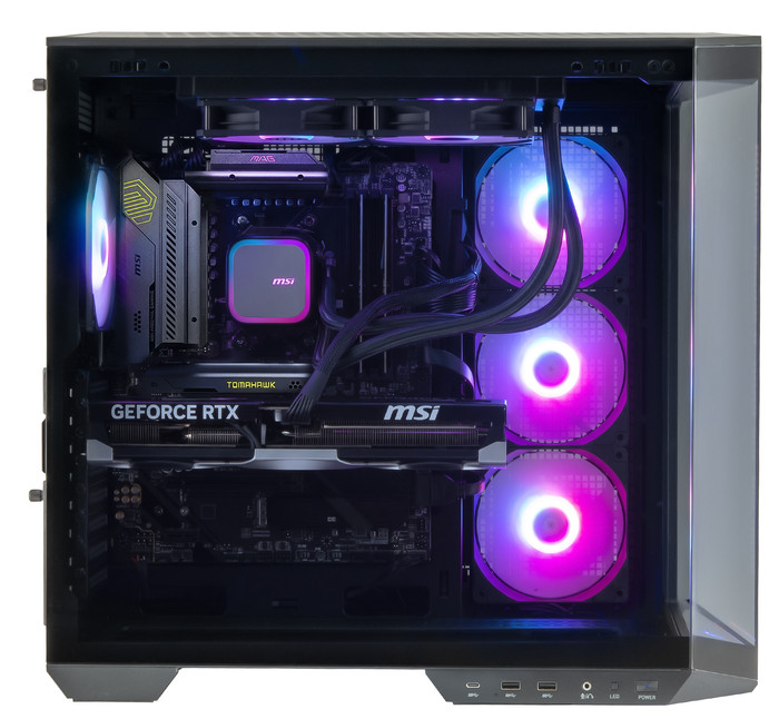 Cobalt x POWERED BY MSI - Tier 3 - RTX 5080 - Ryzen 7 9800X3D - 64GB - 4TB SSD left side