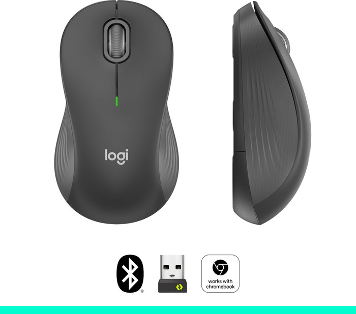 Logitech Signature M550 L Kabellose Maus Schwarz rechte seite