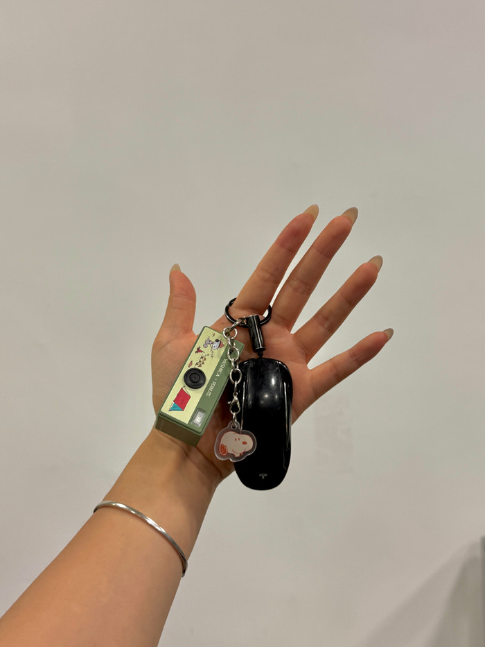 Yashica Funtastic Keychain Camera Snoopy's Summit product in use