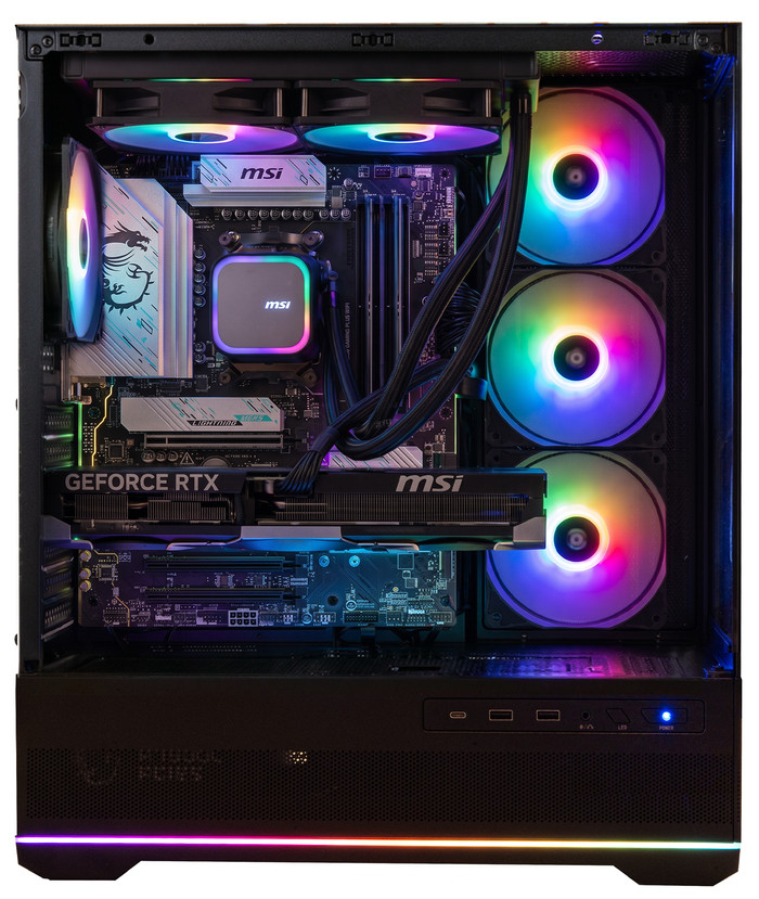 Cobalt x POWERED BY MSI - Tier 2 - RTX 5070 Ti - Ryzen 7 7800X3D - 32GB - 2TB SSD left side