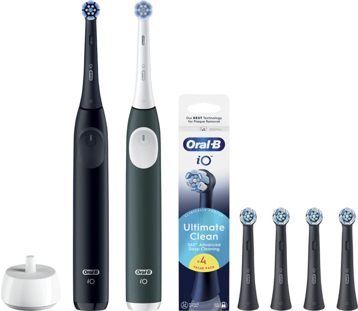 Oral-B iO 2 Doppelpack Schwarz und Grün Vorteilspack Main Image