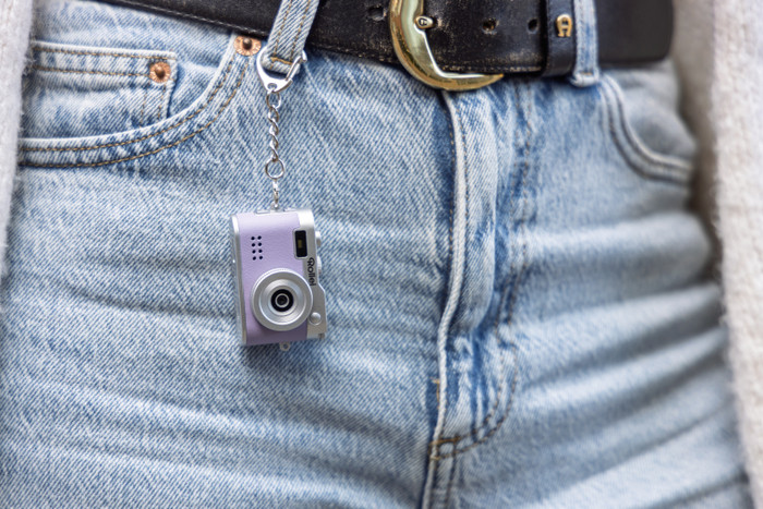 Rollei Mini Digitalkamera Lila produkt in gebrauch