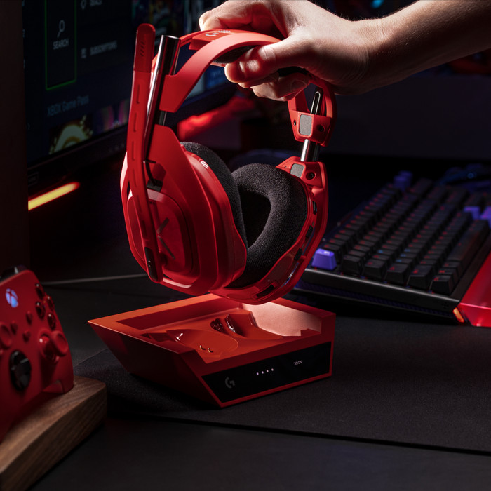 Logitech G Astro A50 X Red product in use