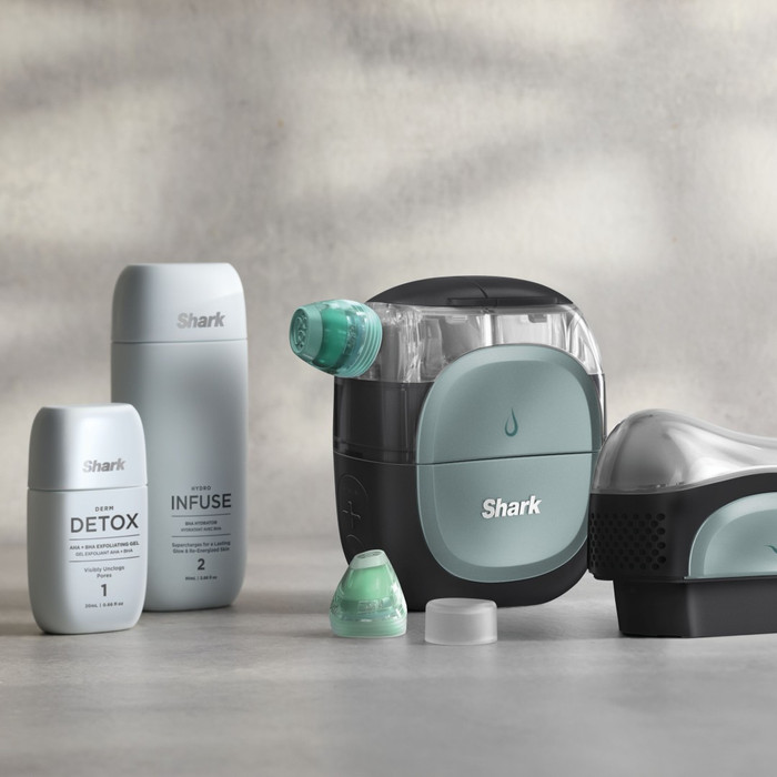 Shark FacialPro Glow + DePuffi FH320EUBK Schwarz zubehör
