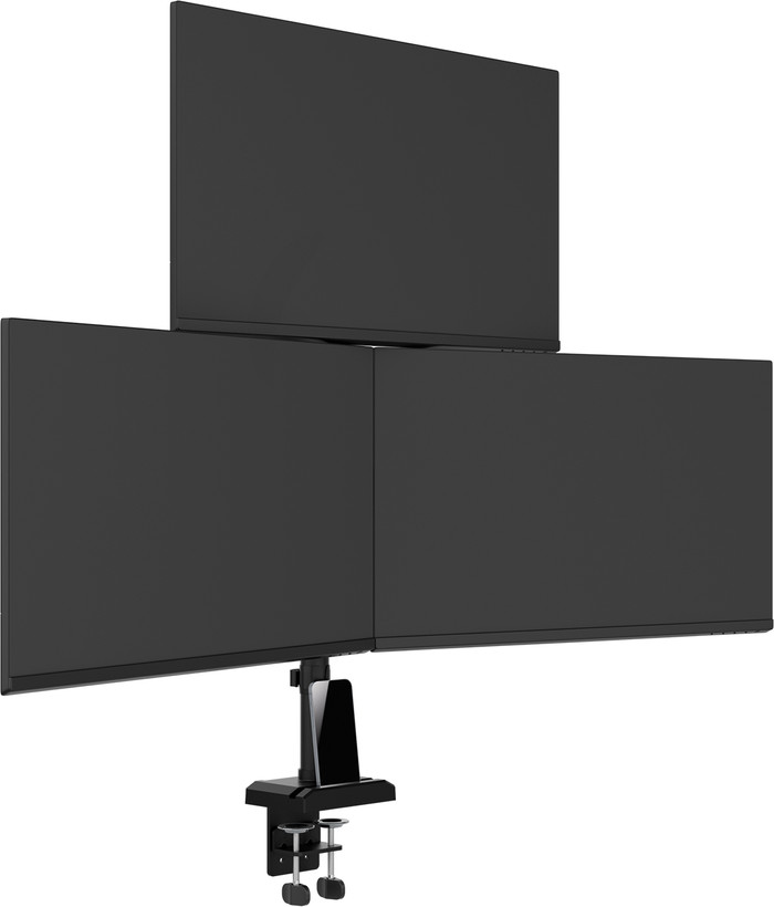 Neomounts NERO DS60-600BL2-1 Monitorhalterung Schwarz vorne