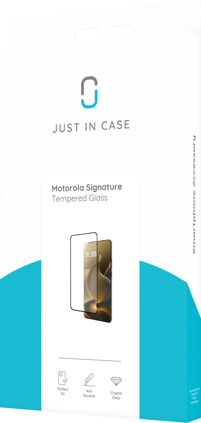 Just In Case Tempered Glass Motorola Signature Displayschutz verpackung