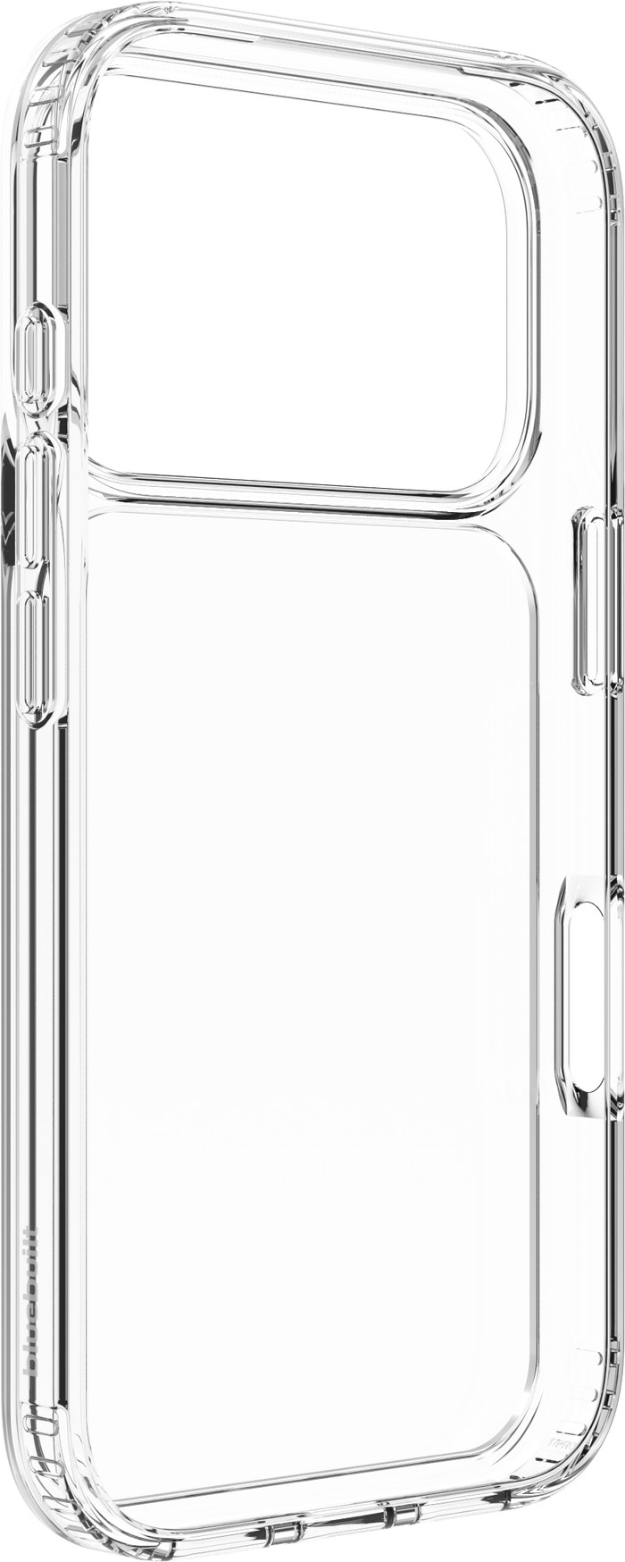 BlueBuilt Protective Cover iPhone 17 Pro Transparent + Privacy Displayschutz Doppelpack rechte seite
