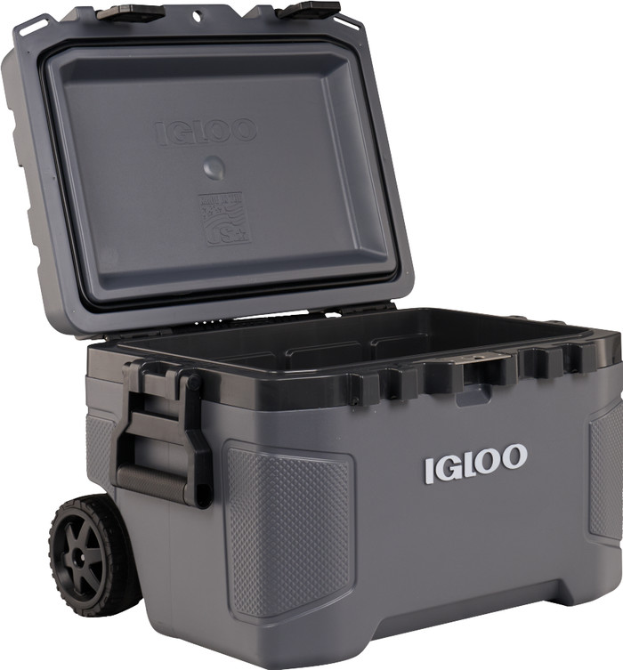 Igloo Trailmate 52 QT Carbonite Roller Kühlbox vorne