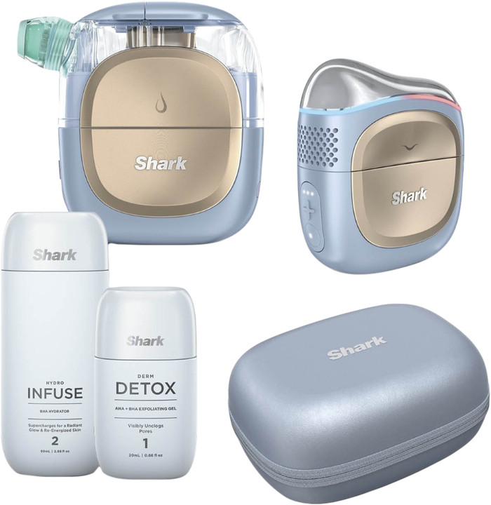 Shark FacialPro Glow + DePuffi FH320EU Blau zubehör