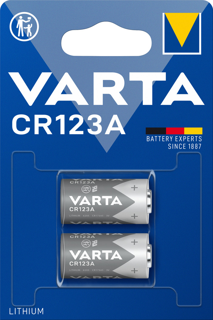 VARTA Lithium Cylindrical CR123A BLI 2 Units Main Image