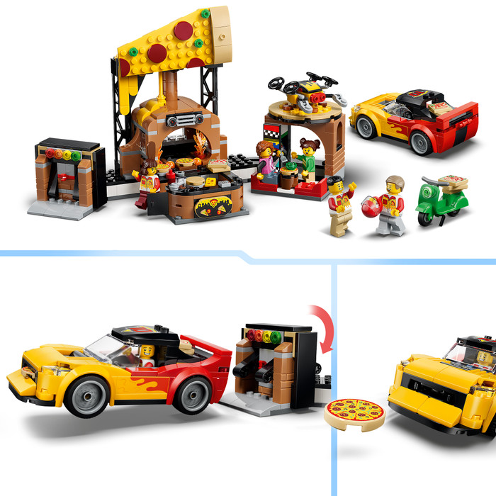 LEGO City Pizza-Liefererlebnis mit Fahrzeugen 60496 detail