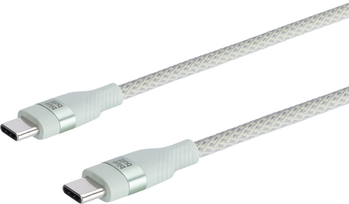 BlueBuilt USB-C-auf-USB-C-Kabel 1,5 m Nylon Mintgrün rechte seite
