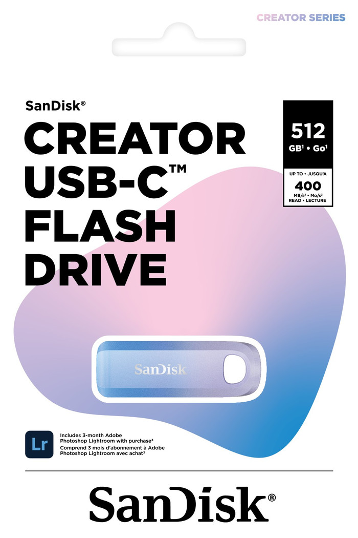 SANDISK Creator USB-C Flash Drive 512GB verpackung