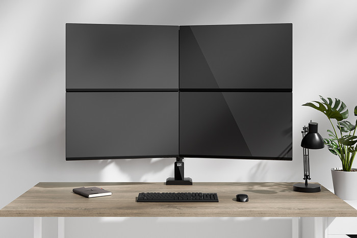 Neomounts NERO DS60-600BL2-2 Monitorhalterung Schwarz visueller lieferant