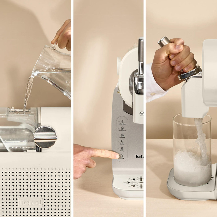 Tefal Freezi 16-in-1 Ice Cream & Frozen Drink Maker IG801A produkt in gebrauch