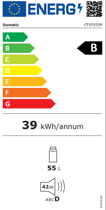 Dometic CFX5 55IM energy label