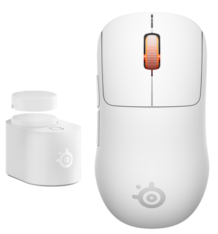 SteelSeries Sensei Pro WL Mini Wireless Gaming Mouse White combined product