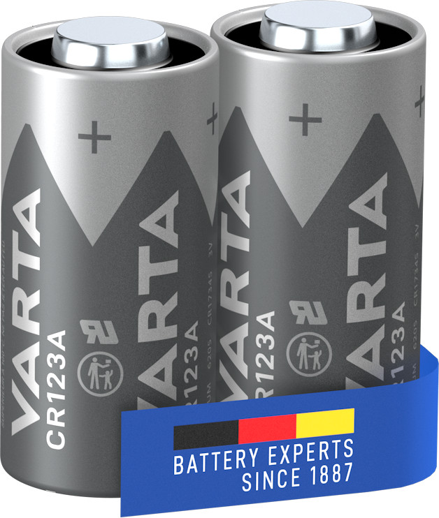 VARTA Lithium Cylindrical CR123A BLI 2 Units front