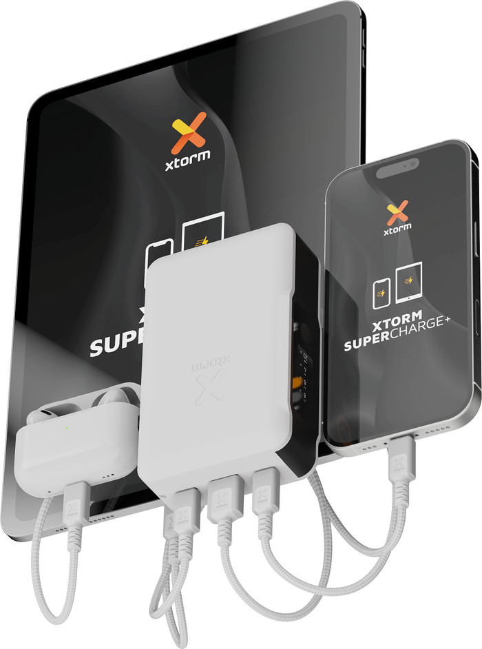 Xtorm NextGen 35 W Powerbank 20.000 mAh Weiß produkt in gebrauch