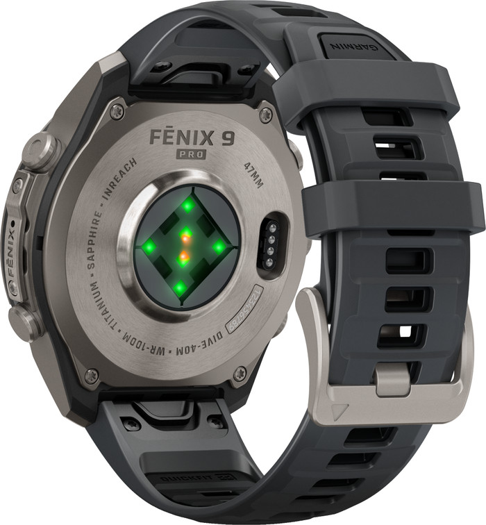Garmin Fenix 9 Pro Black LTE 47mm back