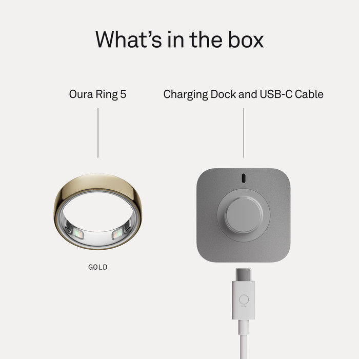 Oura Ring 5 Größe 7 Gold visueller lieferant