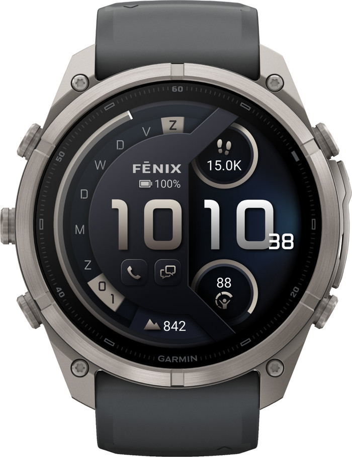 Garmin Fenix 9 Pro Schwarz LTE 51 mm vorne