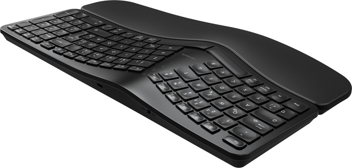 BlueBuilt Kabellose Ergonomische Bluetooth-Tastatur QWERTZ rückseite