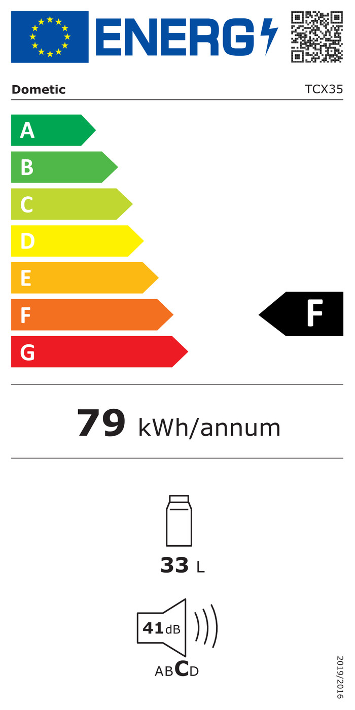 Dometic TCX35 energy label