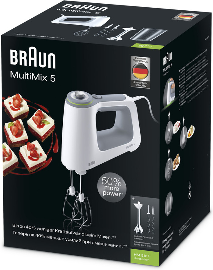 Braun MultiMix 5 HM5107WH Weiß produkt in gebrauch
