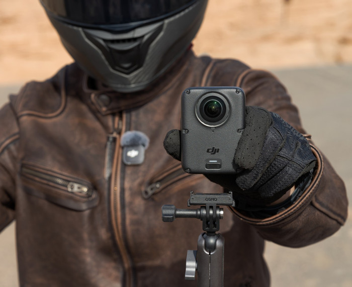 DJI Osmo 360 II Limitless Riding Combo product in use