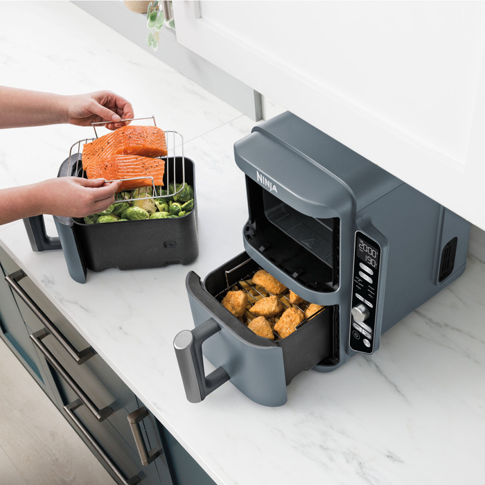 Ninja Double Stack XL Airfryer Blue product in use