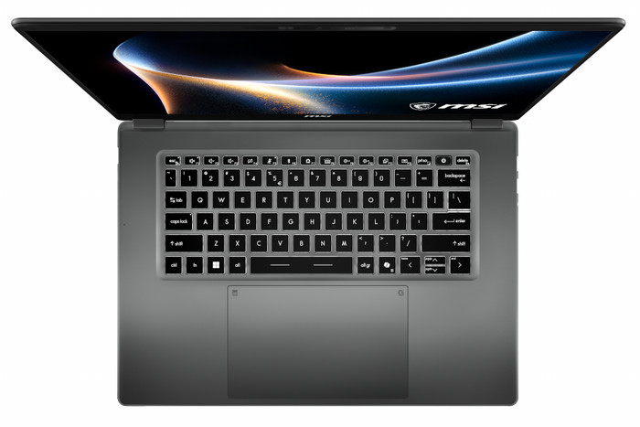 MSI Prestige 16 AI+ OLED C3MG-402NLN QWERTY top