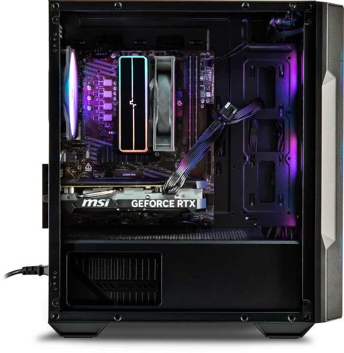 Powered by MSI Velocity 2.0 - AMD Ryzen 7 - 32GB/1TB SSD - RTX 5060 linke seite