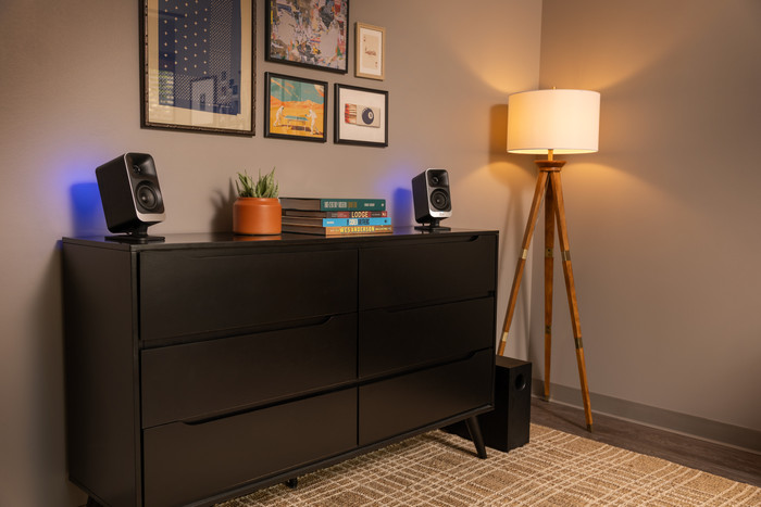 Klipsch ProMedia Lumina PC speakers product in use