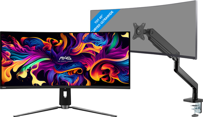 MSI MAG 341CQP QD-OLED + BlueBuilt Monitorhalterung Gasfeder für 1 Monitor Main Image