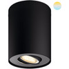 Philips Hue Pillar oberflächenmontierter Spot White Ambiance 1er-Spot Schwarz + Dimmer