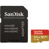SanDisk MicroSDXC Extreme, 64 GB, 160 MB/s + SD-Adapter