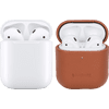 Apple AirPods 2 mit Ladecase + BlueBuilt Hülle Leder Cognac