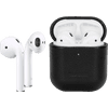 Apple AirPods 2 + BlueBuilt Hülle Leder Schwarz